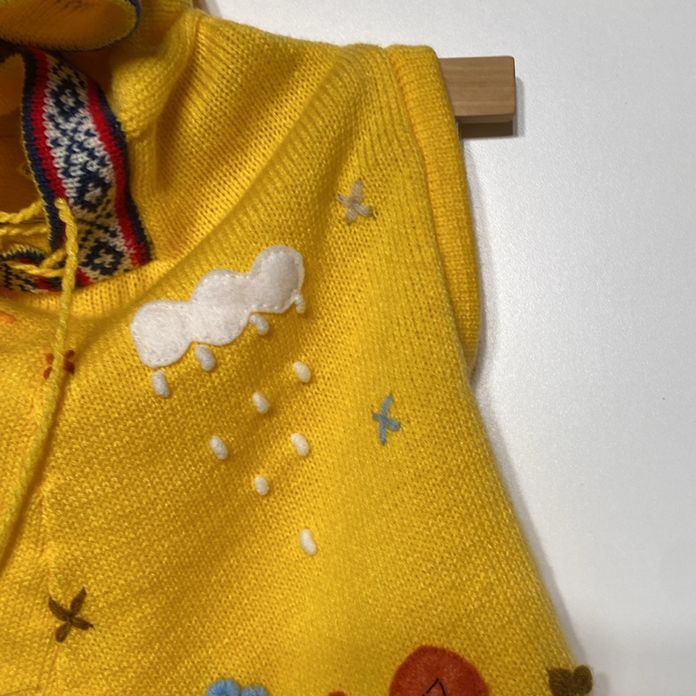 Kids Pullover Artisan Handmade Poncho with Hood - Picture 7 of 16